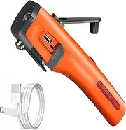 EZONEDEAL Emergency Tool 7-in-1 Car Safety Tool Includes Window Hammer Seat Belt Cutter LED Flashlight Rescue Tool Contains USB Charger SOS Light & Hand Cranking Charge for Vehicle Escape