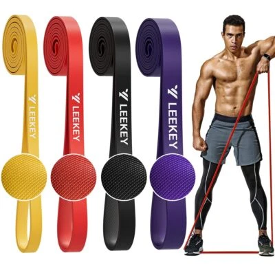 LEEKEY Resistance BandsRubber Exercise Bands - Workout Bands Set 5-85LBS Resi...