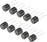uxcell 10Pcs DIP Mounted Miniature Cylinder Slow Blow Micro Fuse T4A 4A 250V Black for Electronic Parts PCB LCD Repair Replacement