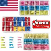Heat Shrink Assorted Insulated Cold Crimp Wire Spade Connectors Terminals Kit