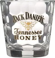 Jack Daniel's Whiskey DOF Glass 12oz Honey Faceted Glass, Italy