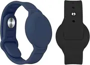 2 Pack Airtag Waterproof Wristband Compatible with Apple AirTag,Soft Adjustable Airtag Bracelet, Airtag Watch Band for Kids Toddler Baby Children Elders
