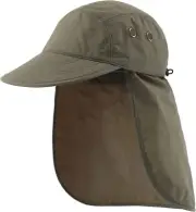 Connectyle Mens UV Sun Protection Cap Safari Hike Large, Light Army Green