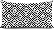 2pcs Cushion Covers Polyester Lumbar Pillow Cases Black and White Geometric Striped Rhombus Rectangle Cushion Cover Sofa Decor 5