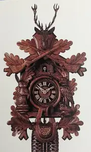 Hones 8 Day Cuckoo Clock Live Hunter Germany Black Forest 19.5"