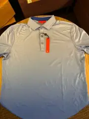 NWT MEN'S REDVANLY POLO, SIZE: M, COLOR: LIGHT BLUE GRADIENT (M8)
