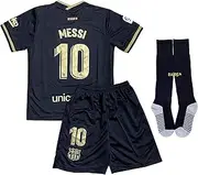 [Fanplay] New Messi Away Jersey Shorts & Socks for Kids/Youths (Large 9-10 Years Old) Yellow, Yellow, Large