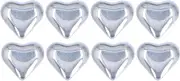 8Pcs HeartShaped Ice Cube Stainless Steel Beer Cooler: Reusable Ice Cubes for Whiskey Stone, Elegant Bar Accessories with Reusable Cooling Cubes