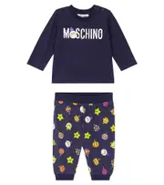 [Moschino Kids] Moschino Kids Baby printed T-shirt and pants set M 12-18 blue