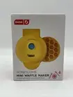 Dash Honeycomb Mini 4" Waffle Maker in Yellow Brand New #A