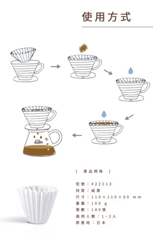 【日本】Kalita155系列 濾杯蛋糕型專用波紋濾紙(袋) (6.3折)
