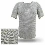 Medieval Chainmail Butted Aluminum Chain mail Shirt Haubergeon Reenactment 55"