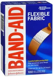 Band-Aid Bandages Flexible Fabric 1" x 3" 100ct x 2