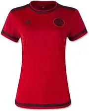[adidas] Women's Germany 15/16 WC Away Red/Black Jersey