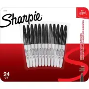 Sharpie Permanent Fine Point Tip Markers AP Certified Non-Toxic Black 24 Pack
