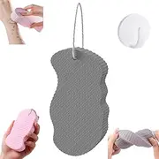 Korean Skin Scrubber Exfoliator, Korean Skin Scrubber Sponge, Beyond Draw Exfoliating Sponge, Super Soft Exfoliating Bath Sponge (Grey)