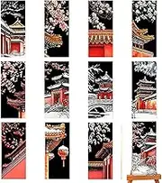Scratch Bookmarks, Scratch Fointmarks for Kids - Party Favor Scratch Off Paper Set of 12 - Bookmarks that Make Student Kit for Students for Favorite Students for Activid