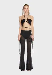 [Kiki Riki] Crop Cami And Cut Out Pants Set