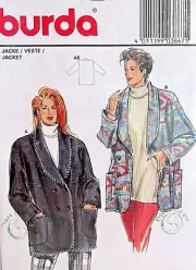 Burda Sewing Pattern Womens Jacket Coat Oversized size 10-20
