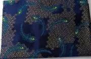 JoAnn Cotton Fabric - Tiny Peacock Feathers - E-130-J - Fat Quarter