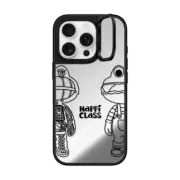 iPhone 16 Pro Mirror Ring Stand Case MagSafe Compatible Happi Class X-Kun (Black) By Herocross