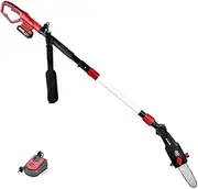 [Baumr] AG PC3 20V SYNC Cordless Pole Saw Kit, 8-inch Chainsaw Pruner, Telescopic Handle, with Battery and Charger Kit