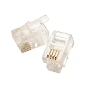 Eclipse 788-FA03 Modular Plug 8P8C, Flat Cable, Stranded Wire, Gold Flash 1000pk