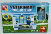 NEW Block Tech Veterinary Pop Up Clinic 69 Pc Set Compatible Dog Puppy Vet