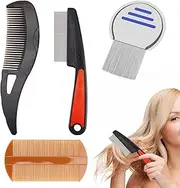 4 Pcs Dandruff Comb,Psoriasis Comb,Dandruff Removal Comb,Scalp Comb for Women and Men,Scalp Massage Head Lice Comb for Refreshing Promotes Scalp and Hair Health,Multifunctional Hair Tool