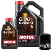 6L Motul 8100 X-CLEAN + 5W30 Wix XP Filter Motor Oil Change Kit API SN/CF (for: Honda)