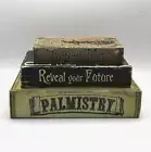 HALLOWEEN PALMISTRY, REVEAL YOUR FUTURE & FORTUNE TELLER FAUX BOOKS STASH BOXES