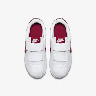 【NIKE 耐吉】Cortez Basic SL PSV 中童 休閒鞋 經典 阿甘鞋 魔鬼氈 白 紅(904767-101)