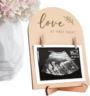 FmtwPhn Ultrasonic Photo Frame, Sonogram Photo Frame - Double Sided Sonogram Frame, Photo Frame Sign, Modern Pregnancy Announcement Frame, Baby Announcement Sign for Expectant