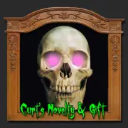 LED PINK EYES HALLOWEEN PROP Crank Ghost Mask