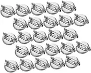 VILLFUL 50pcs brooch tray jewelry trays brooch bases silver serving tray silver accessories Blank Lapel Pin Brooch Base Blank Safety Breastpin Base DIY Brooch Accessories with base bezel