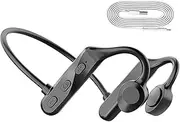 Bone Conduction Headphones - Open-Ear Wireless Earphones | 5.0 Sports Headset | Noise Cancelling Mics | Wireless Headphones with Built-in Mic for Sports,Workout, Running, Hiking, Cycling