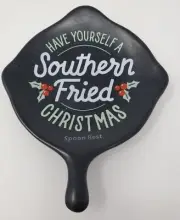 Have Yourself A Southern Fried Christmas Spoon Rest Skillet Shaped St. Nicholas