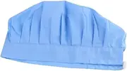 [OATIPHO] Practical Kitchen Hat Cotton Chef Hat Bakery Supplies Men Women Comfortable Mushroom Pattern Washable Light Buckle Sky-Blue