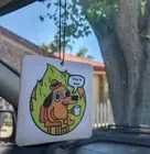 This Is Fine Meme Car Air Freshener Lightly Scented Mocha Coffee Fire Funny NEW