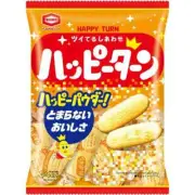 Kameda Happy Turn Rice Crackers 96g – Individually Wrapped, Classic Dagashi
