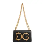 [Dolce & Gabbana] Dolce & Gabbana-Black Clutch Dg Girls-Donna OS OS