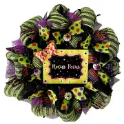 Crazy Eyeball Halloween Wreath Handmade Deco Mesh