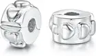 Authentic 2Pc Clip Lock Spacer Stopper Charm Bead Suits Pandora Bracelet NEW USA
