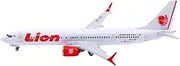 Pre-Built Model Aircraft 1:400 10CM Luxury Model Collectible Airplanes for Lion Air B737 MAX9 PK-LRF Static Replica Aircraft Miniature Airplane Model