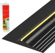 10Ft Universal Garage Door Bottom Threshold Seal Strip with 10Oz Building Sealan
