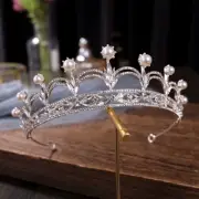 Trendy Style Diadem Baroque Pearl Tiaras and Crowns for Women Pageant Party Brid