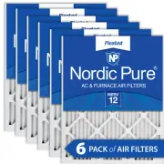 14x14x1 (13_3/4x13_3/4) Pleated MERV 12 Air Filters 6 Pack