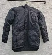 New Land's End Full Zip/Snap Sherpa Lined Hood Jacket Black Size 18-20