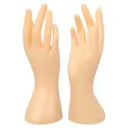 2pcs Hand Ring Holder Hand Jewelry Holder Ring Display Stand Bracelet Beige