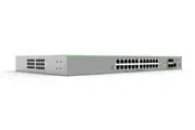 Allied Telesis 24-port 10/100TX stackable switch with 4 x 100/1000X SFP uplink/stacking ports. AU Power Cord.